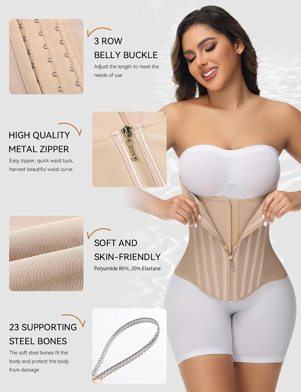 CINTURILLA POWER CURVE™️ TIPO CORSÉ DE ALTA COMPRESION