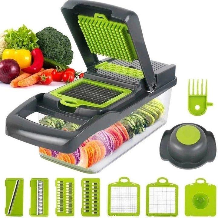 PICATODO MULTIFUNCIONAL - CORTADOR DE VERDURAS 8 EN 1 - Santa VIP EC