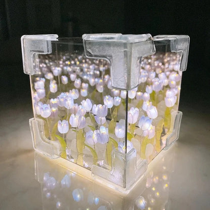 CUBO LÁMPARA MAGICA - TULIPANES