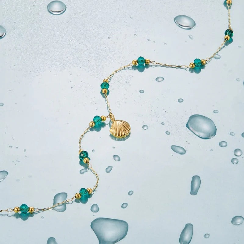 COLLAR COLGANTE DE PERLAS CON CADENA FINA